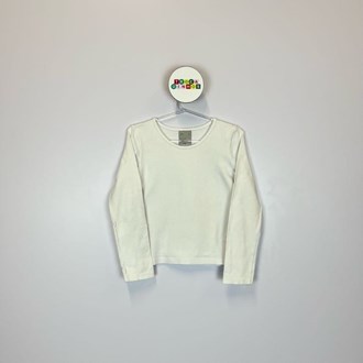 Blusinha Infantil Poim Branca Manga Longa 