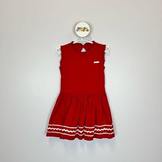 Vestido Infantil 100% Bonitin Vermelho