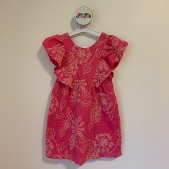 Vestido com bordado em pestontos - Zara